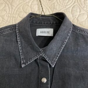 Agolde Myah Cropped Denim Shirt